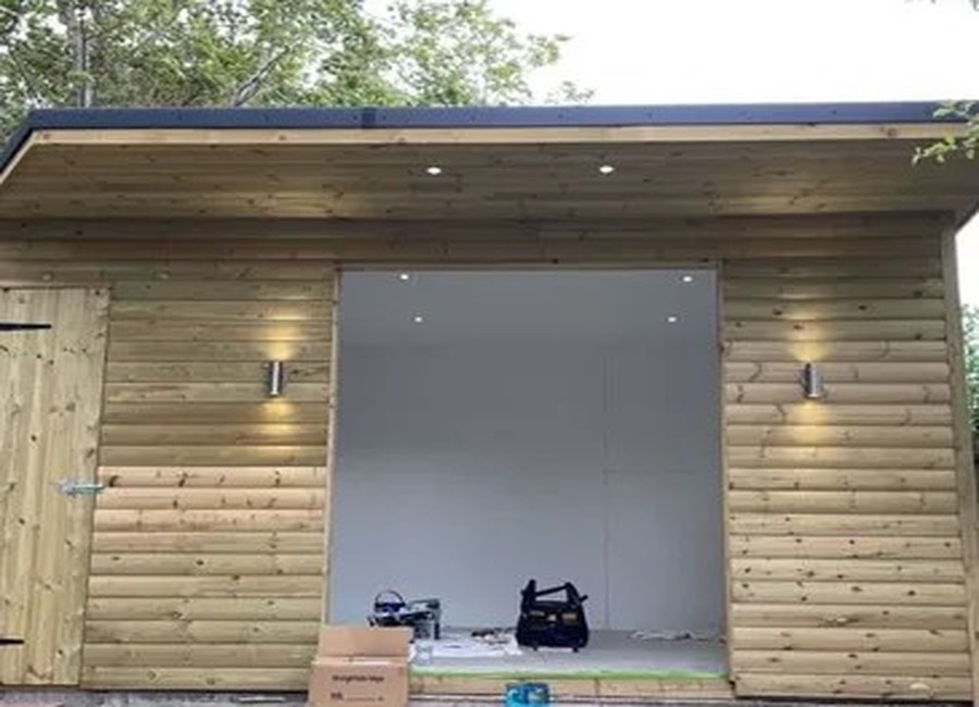 Electrician working on an electrical panel